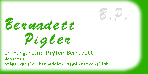 bernadett pigler business card